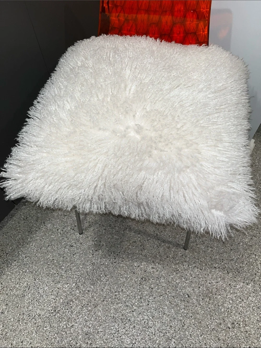 Amazing Beautiful REAL Mongolian Sheep  20 by 20 pillow with pillow insert